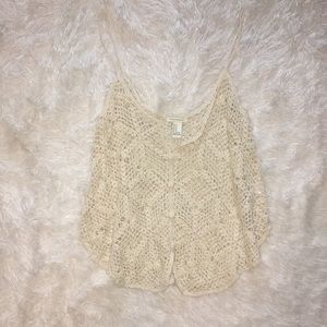 Crochet button down tank